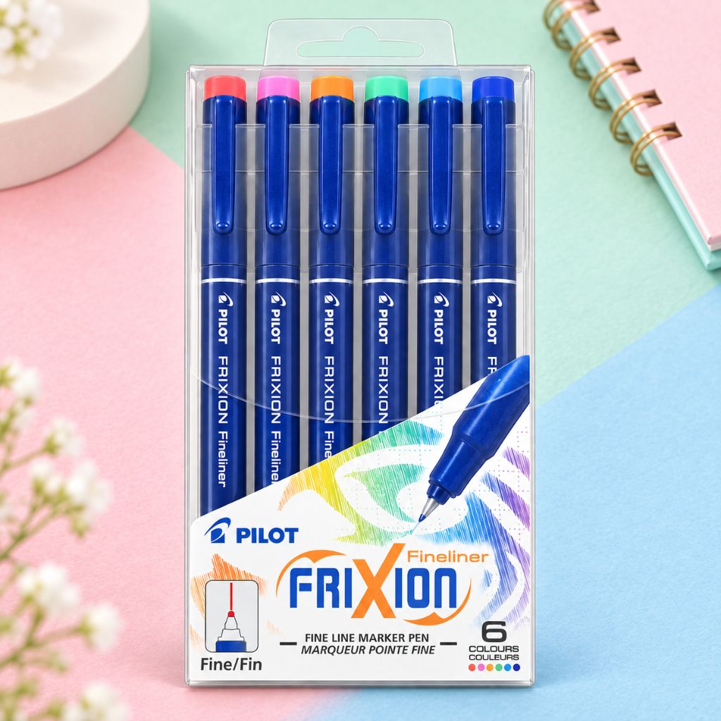 Pilot Frixion Fineliner Set of 6 Assorted Colours - Image 2