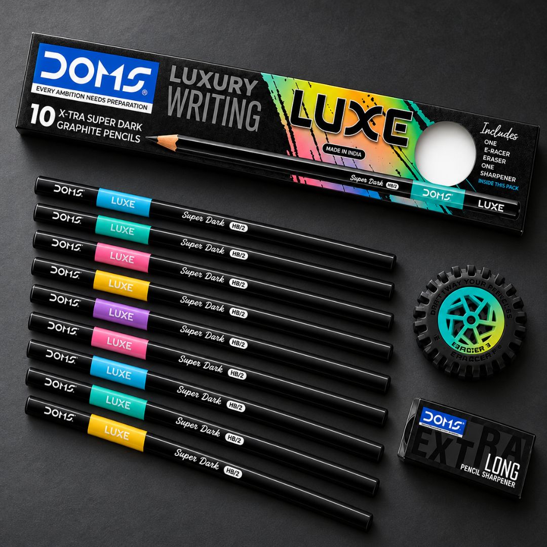 Doms graphite pencils with eraser and sharpener