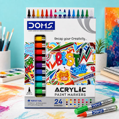 Doms Acrylic Paint Marker Set Multicolour - Image 1