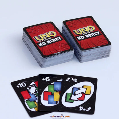 UNO - Show No Mercy Card Game Fast-Paced Fun for All Ages (Pack of 1)