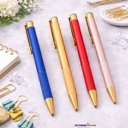 Luxury Metal Ball Pen Customizable Corporate Gift Pen -Blue Ink (Pack of 1)