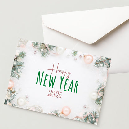 New Year Greeting Card – 300 GSM, Cold Pressed, 1 Card with Envelope