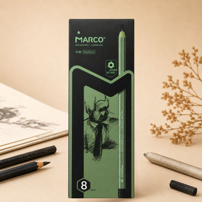 Marco SketchPro  Charcoal Pencils  – Medium (Pack of 8)