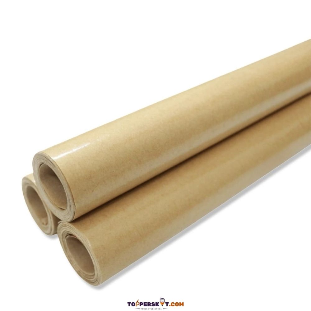 Brown Laminated Book/Notebook Paper Roll – 4 Meters x 33.3 cm (Pack of 1)