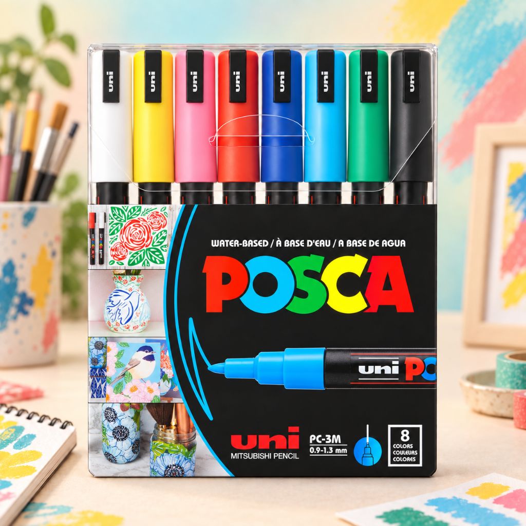 Close-up of Uni-ball Uni Posca PC-3M Paint Markers