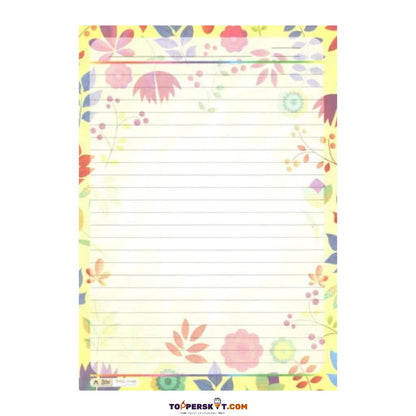 Designer Flower A4 Sheets - Assorted Design (Set of 20)