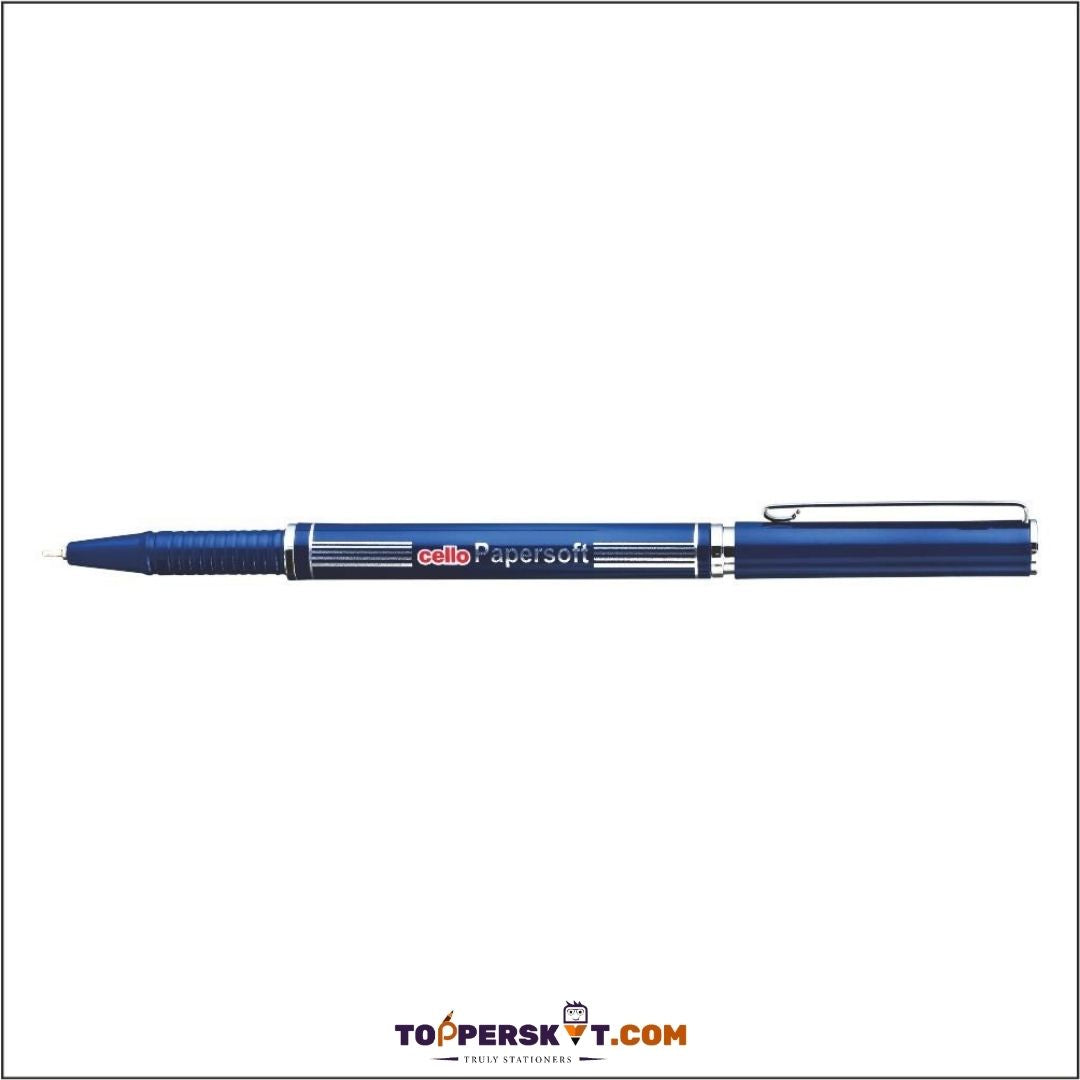 Cello Paper Soft Ball Pen – Blue : Elegance And Precision In Writing ( Pack of 1 ) - Topperskit LLP