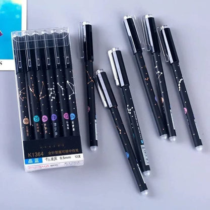 (10 Pcs.) Space-Themed Erasable Gel Pen - Blue