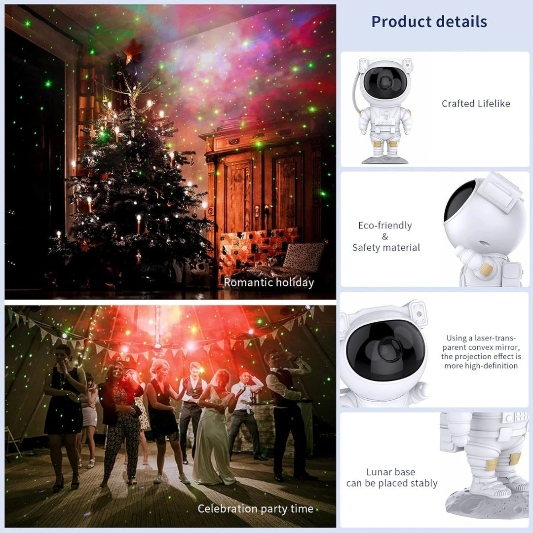 Astronaut Galaxy Projector – Starry Night Light & Space Buddy Room Lamp (Pack of 1)