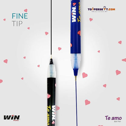 Win Te Amo Ball Pen - Black (Pack of 5)