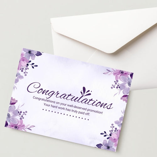 Congratulation Greeting Card – 300 GSM Cold Pressed Paper with 1 Envelope