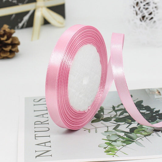 Cloth Ribbon - Pink ( 0.5 inch ) : Perfect for Crafts and Decorations ( Pack of 1 )