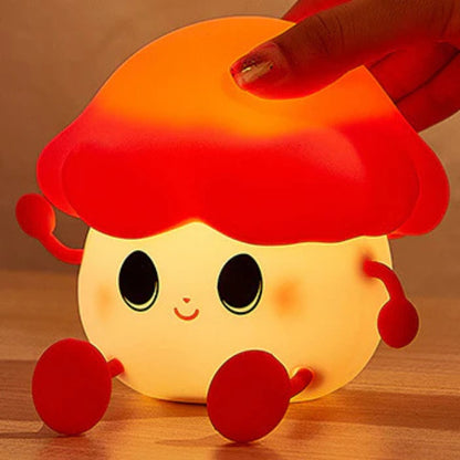 Mushroom Night Light with Soft Warm Glow – Sleep Aid & Avatar Phone Holder (Pack of 1)