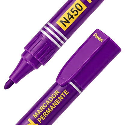 Pentel N450 Permanent Marker – Medium Bullet Tip, Violet (Pack of 1)