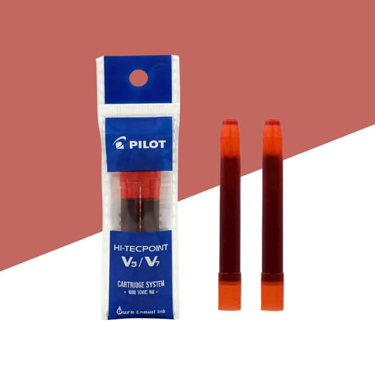 Pilot V5/V7 Ink Cartridge – Red ( Pack of 2 )