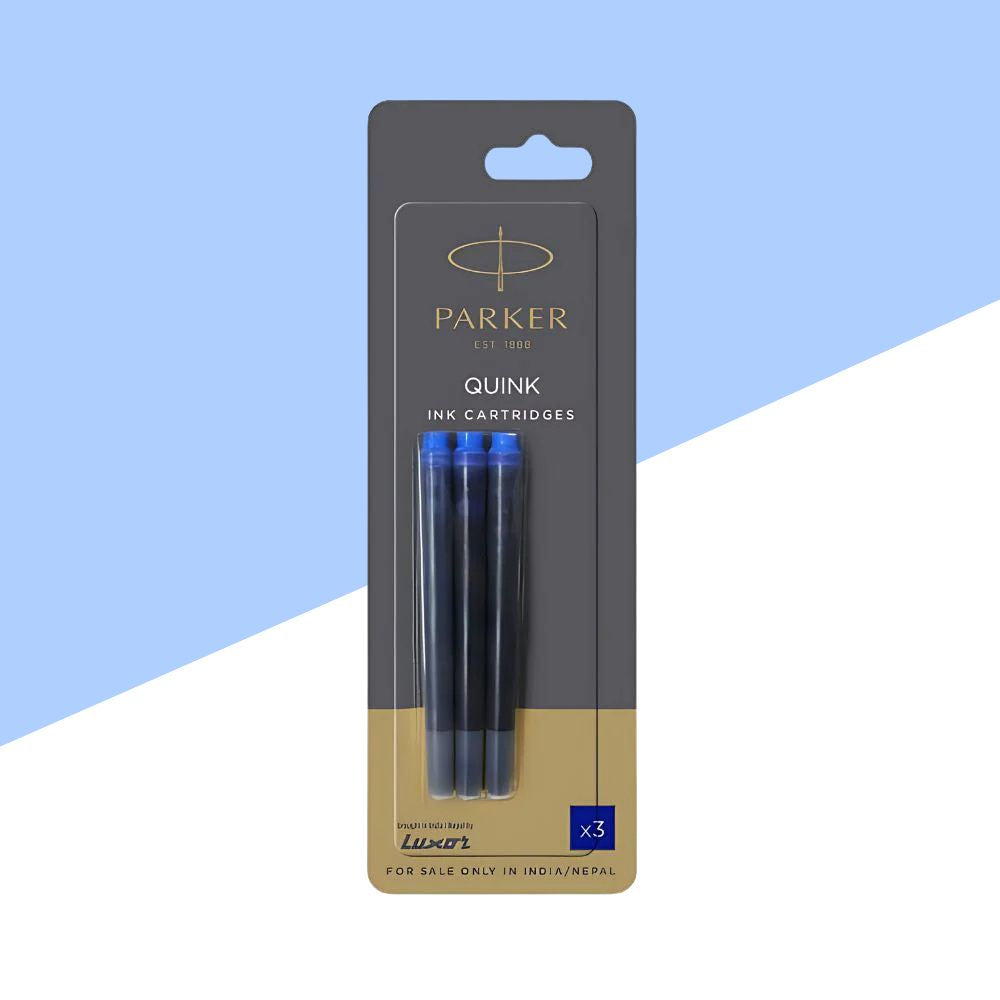 Parker Quink Ink Cartridges - Blue (Pack of 3)