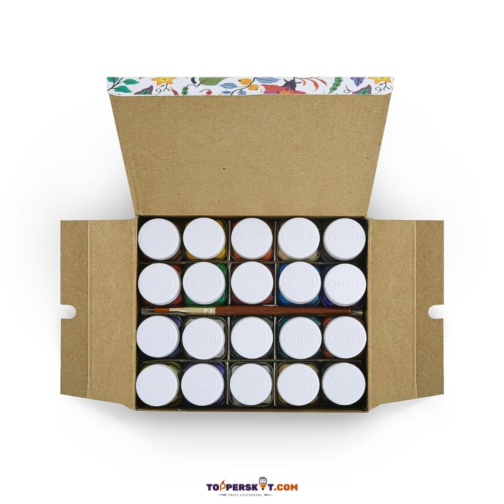 Camel Acrylic Ultra Colours Set –20 Vibrant  Multicolour shades (Pack of 20)