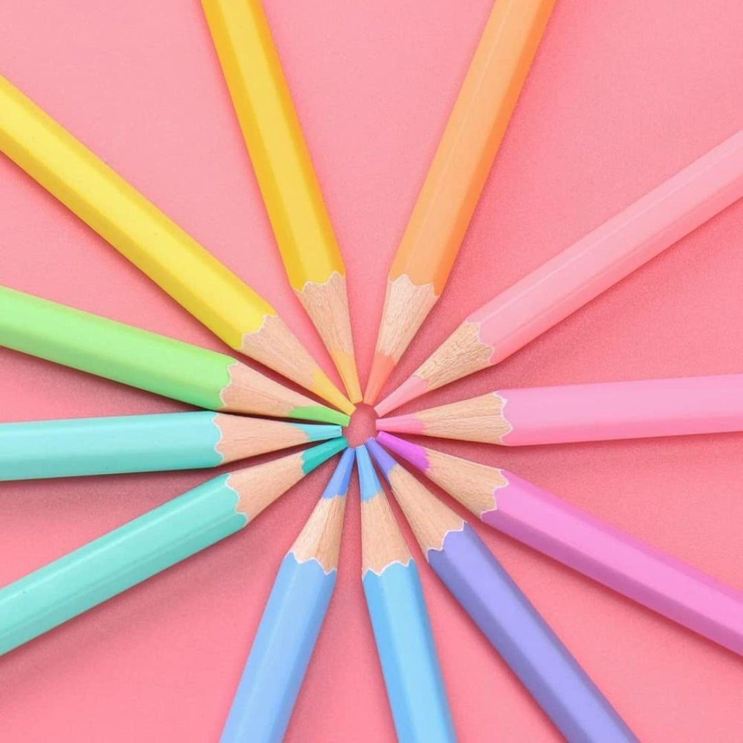Vibrant Pastel Pencil Colors  Calidad Superior  - For Artistic Delight (Pack of 24)