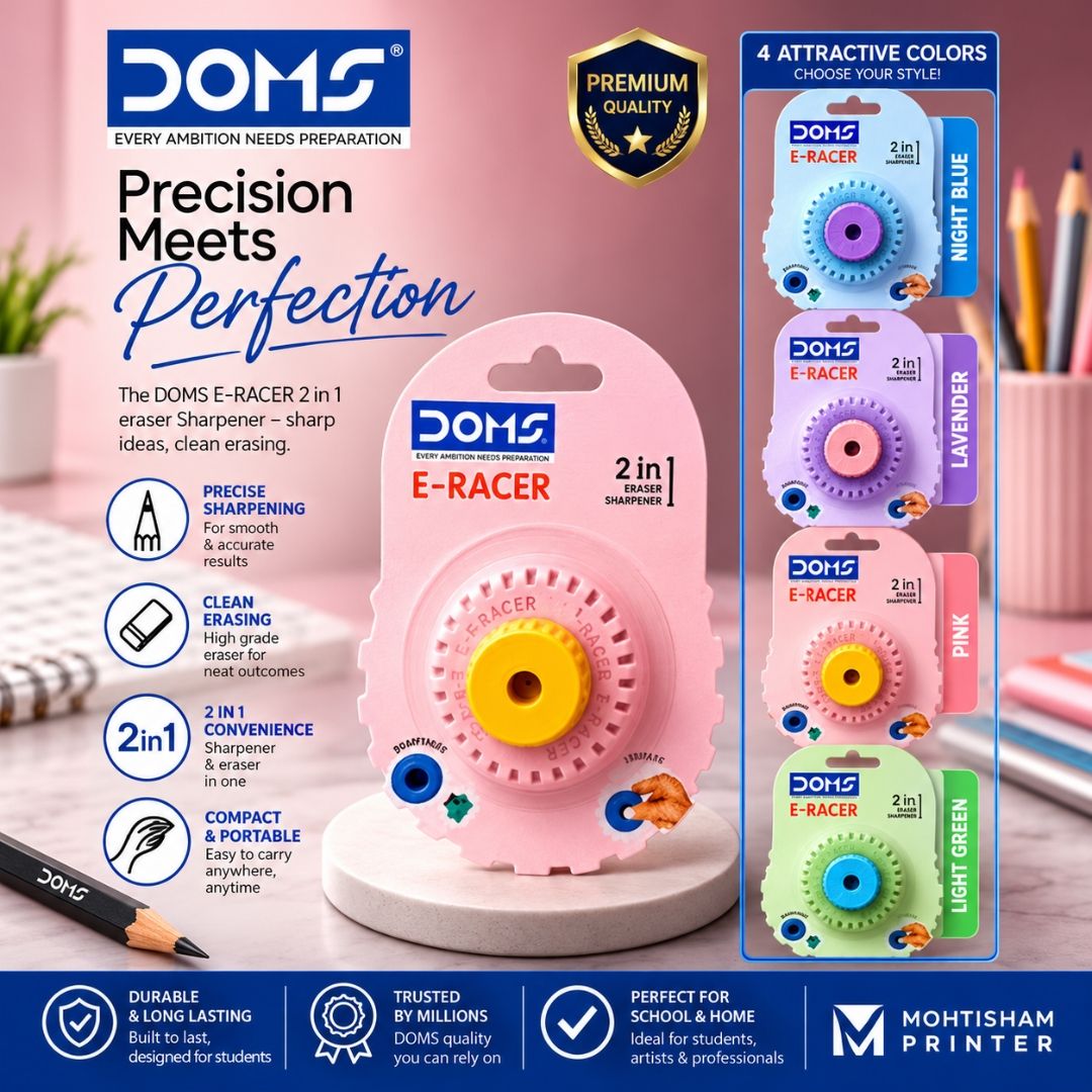 Doms E-racer 2-in-1 Eraser & Sharpener Assorted - Image 2