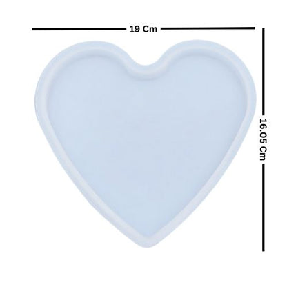 Large Silicone Molds Heart Shape for Epoxy Resin Art – DIY Coaster Making (Pack of 1)