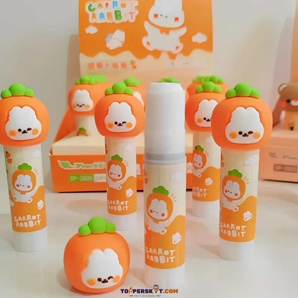 Cute Carrot Rabbit Glue Stick Perfect for Crafting & School Use – 8 Gm  (Pack of 1)