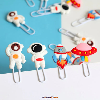 Space Journey Bookmark Paper Clip  – Assorted Color (Pack of 4 )