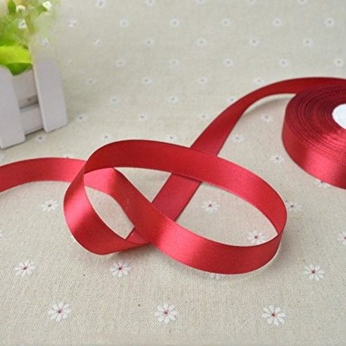 Cloth Ribbon - Red ( 0.5 inch ) : Perfect for Crafts and Decorations ( Pack of 1 )