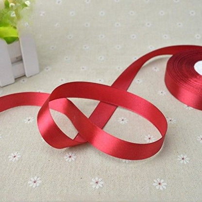 Cloth Ribbon - Red ( 0.5 inch ) : Perfect for Crafts and Decorations ( Pack of 1 )