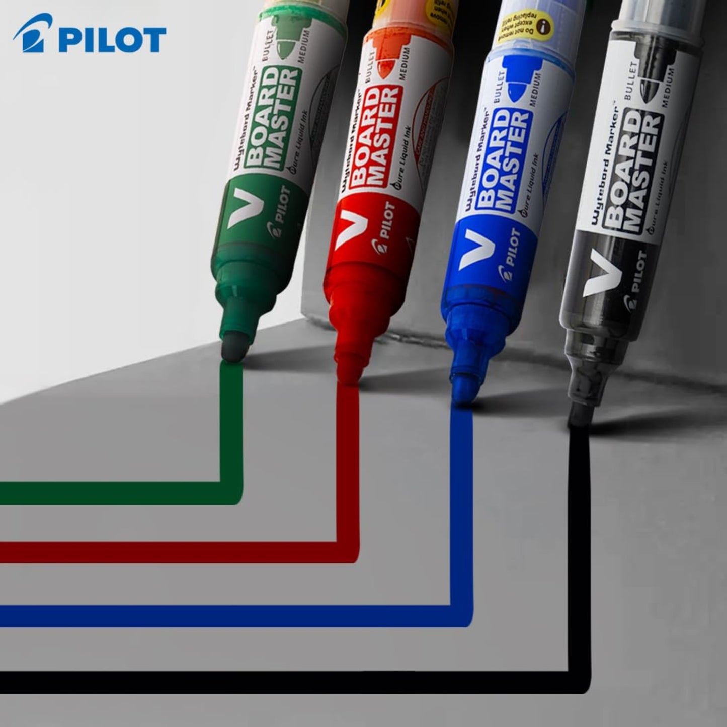 PILOT Wyteboard V Board Master Medium Marker - Black (Pack of 1)