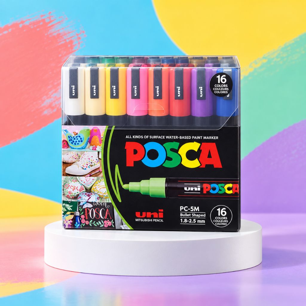 Uni-ball Uni Posca PC-3M Paint Markers - Multicolor  (Pack Of 16)