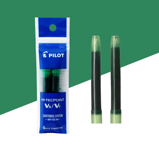 Pilot V5/V7 Ink Cartridge – Green ( Pack of 2 )