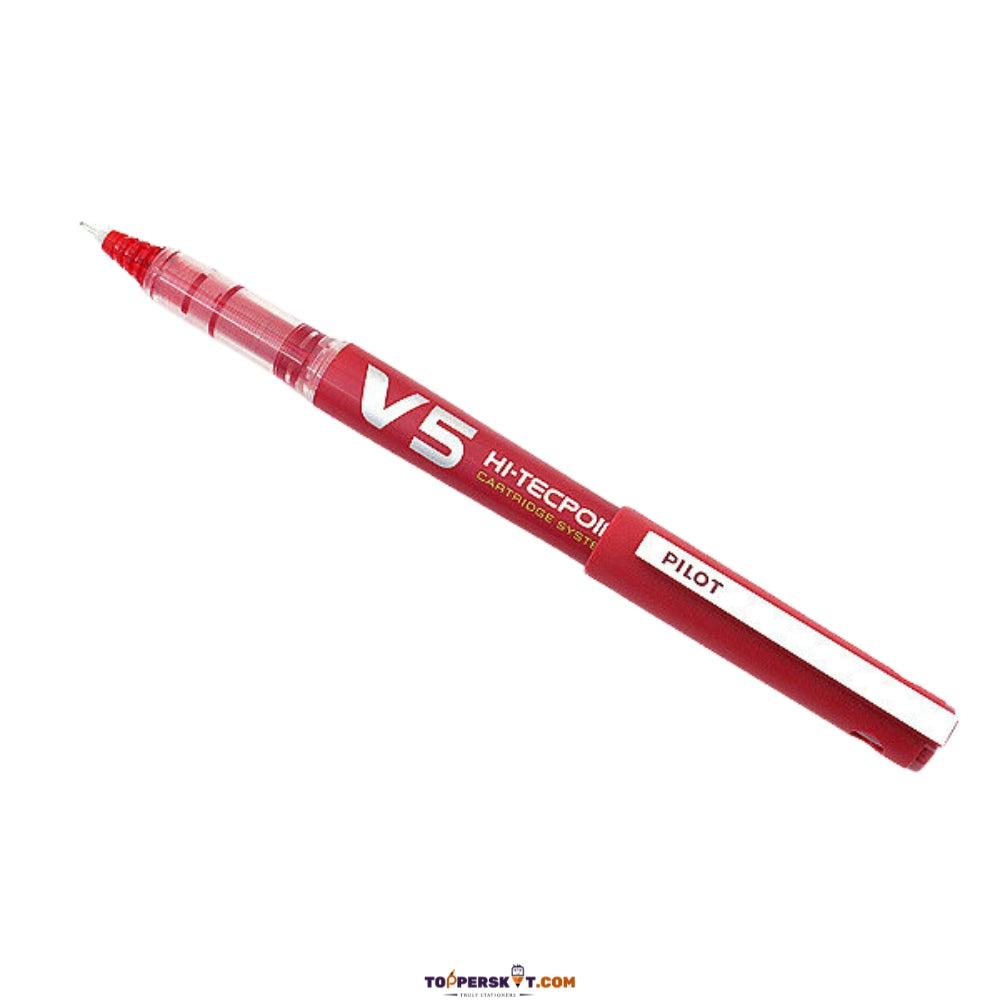 Pilot Hi-Tecpoint V5  Cartridge System  Pure Liquid Ink - Red (Pack Of 1)