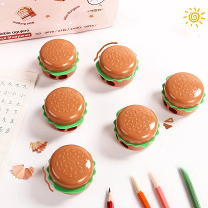 Burger Shape Mini Pencil Sharpener – Cute and Compact Design (Pack of 1)