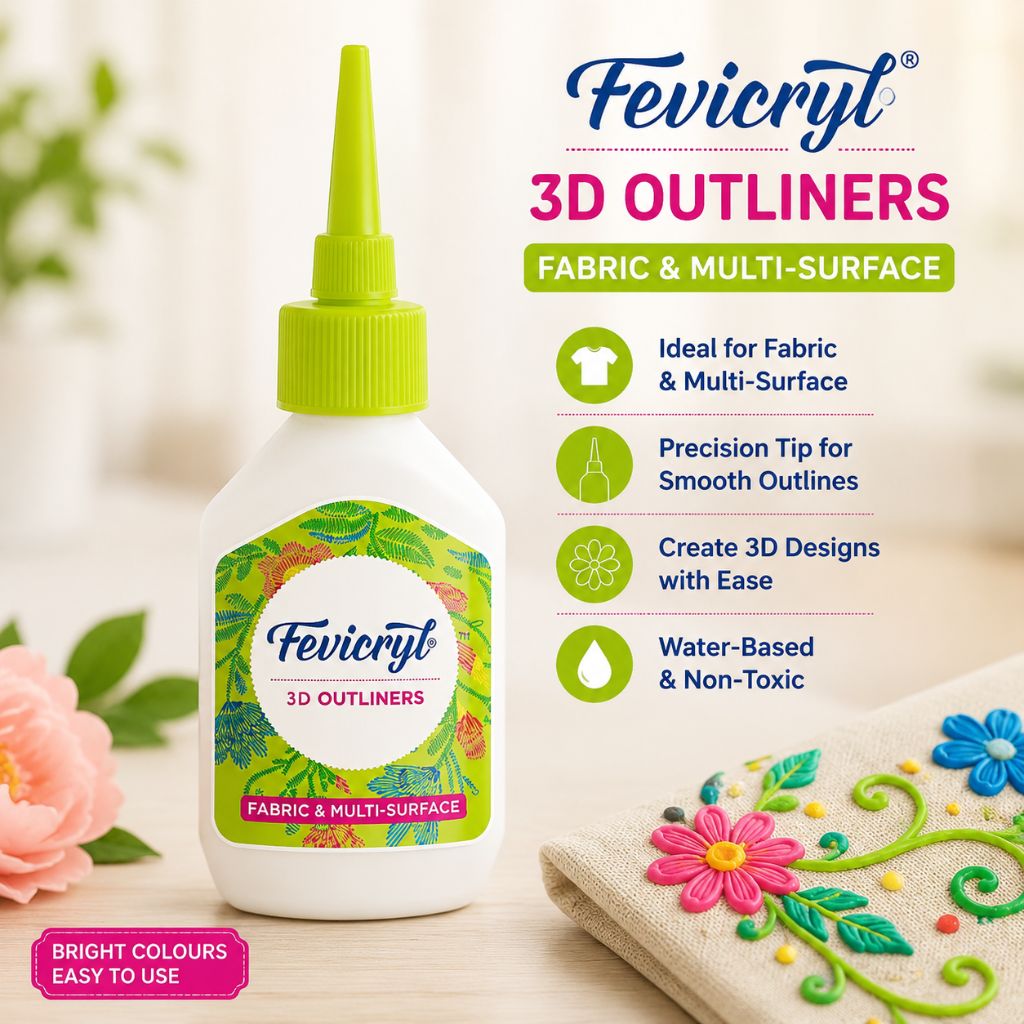 Fevicryl 3D Outliner  - White, 20ml (Pack of 1)