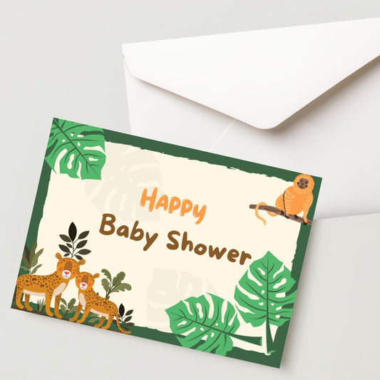 Premium Baby Shower Greeting Card - 300 GSM Cold Pressed Paper With 1 Envelope