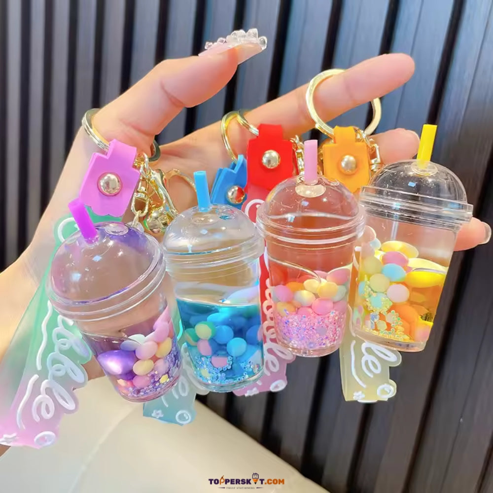 Large Cute Crystal Keychain for Women Floating Backpack Pendant (Pack of 1)