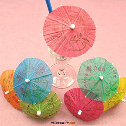 (10 Pcs.) Mini Printed Paper Umbrella