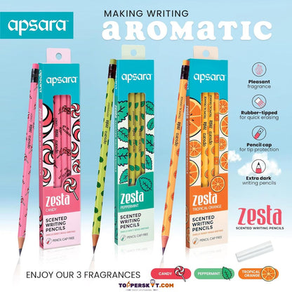 Apsara Zesta Writing Pencils with Pleasant Fragrance (Pack of 6)