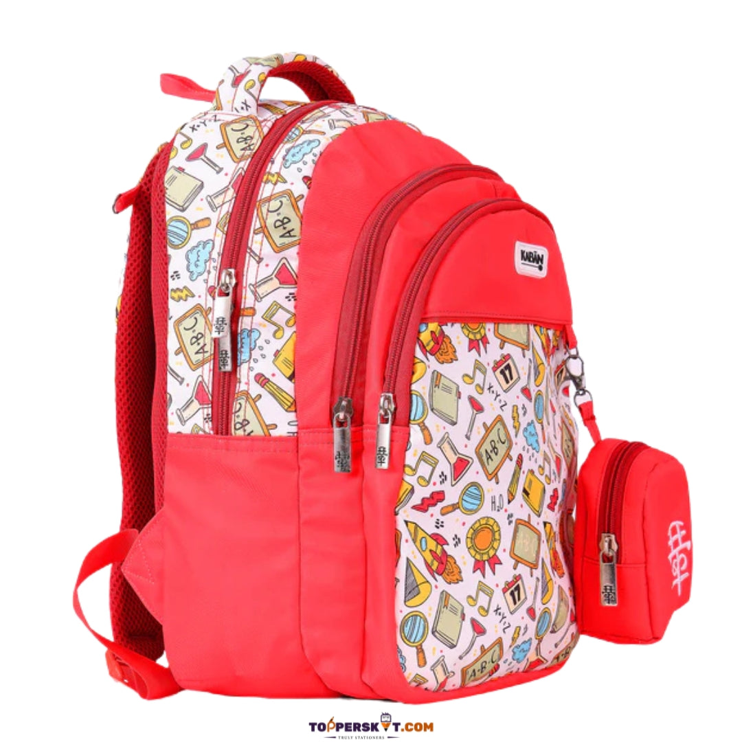 Kaban Red Roadster Backpack – 20L Stylish Bags for School & Travel (Pack of 1)