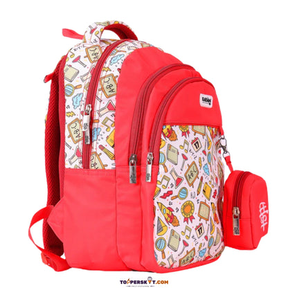 Kaban Red Roadster Backpack – 20L Stylish Bags for School & Travel (Pack of 1)