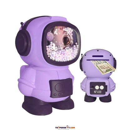 Cute Astronaut Design Piggy Bank for kids-Password Protected (Pack of 1)