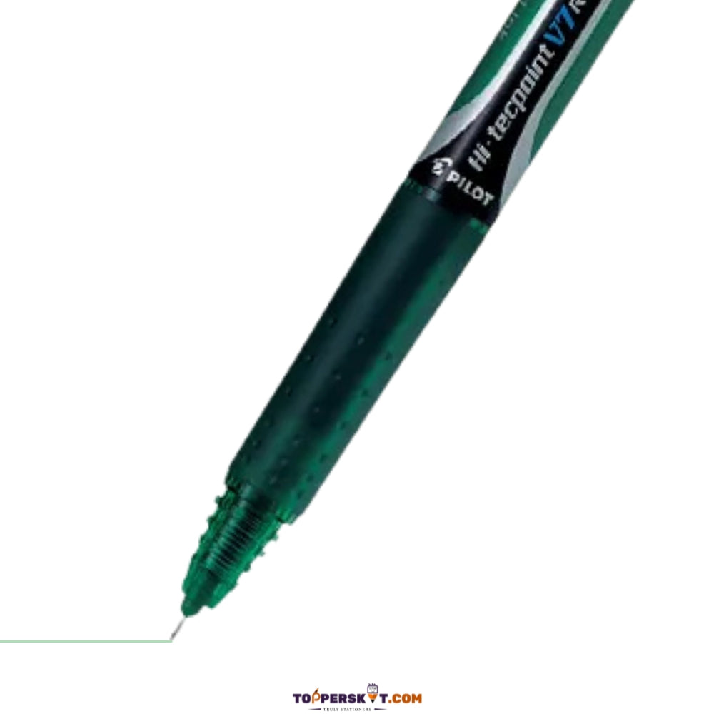 Pilot Hi-Tecpoint V7RT Roller Ball Pen- Green (Pack of 1)