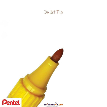 Pentel N450 Permanent Marker – Medium Bullet Tip, Yellow (Pack of 1)