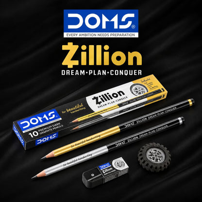 Close-up of Doms Zillion Dark Graphite Pencils
