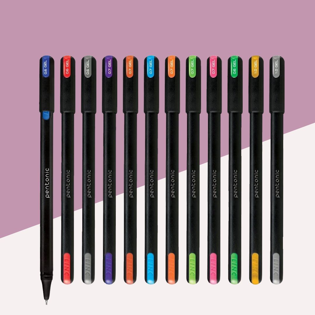 Linc Pentonic Multi Ink Colour Gel Pens - Multicolour : Choose Your Boldness with  0.7mm Tip, Easy Flow Technology, and Sleek Matte Finish ( Pack of 1 ) - Topperskit LLP