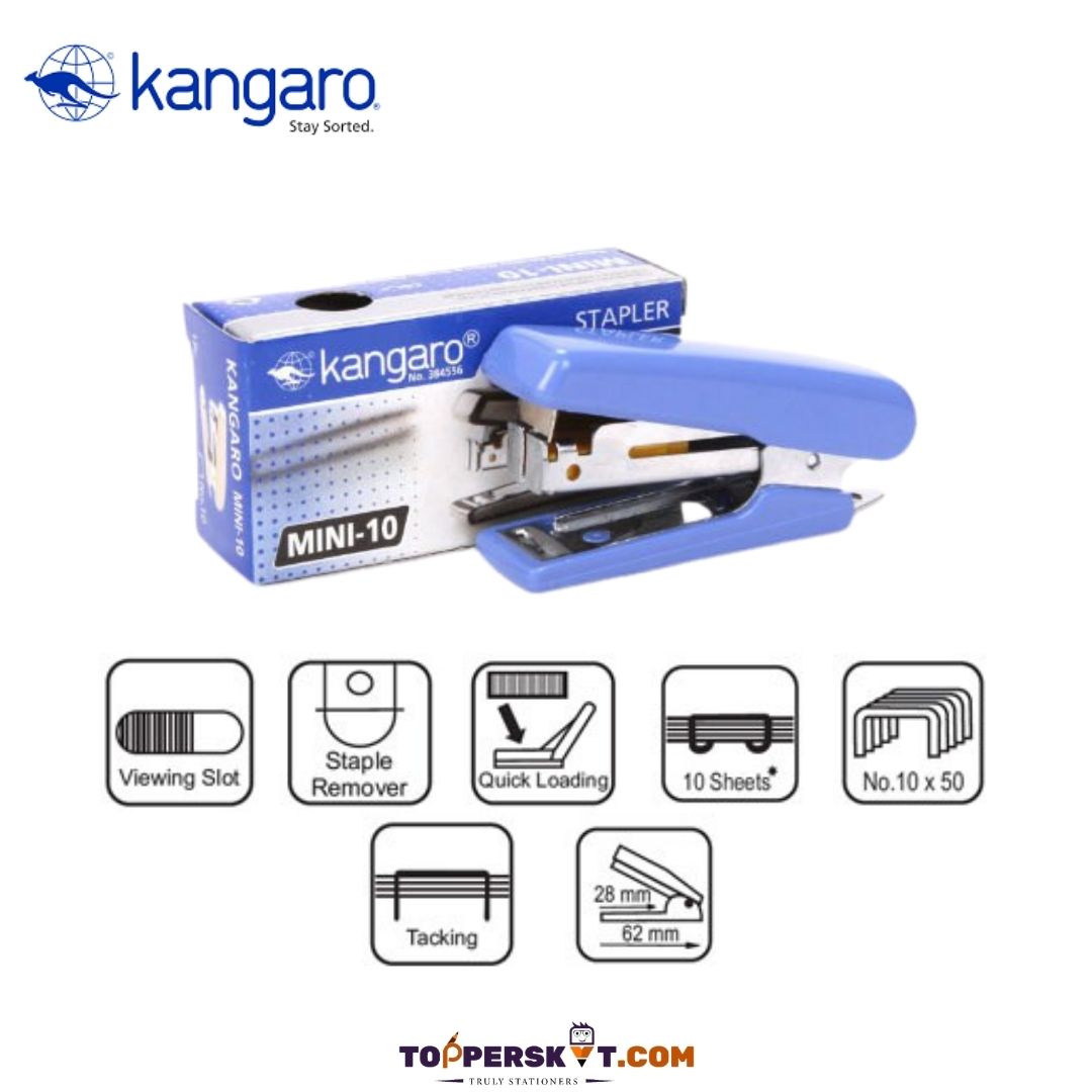 Kangaro MINI-10 Stapler – Compact and Efficient ( Pack of 1 ) - Topperskit LLP