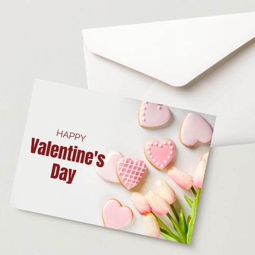 Premium Valentine's Day 300 GSM Cold Pressed Paper with 1 Envelope