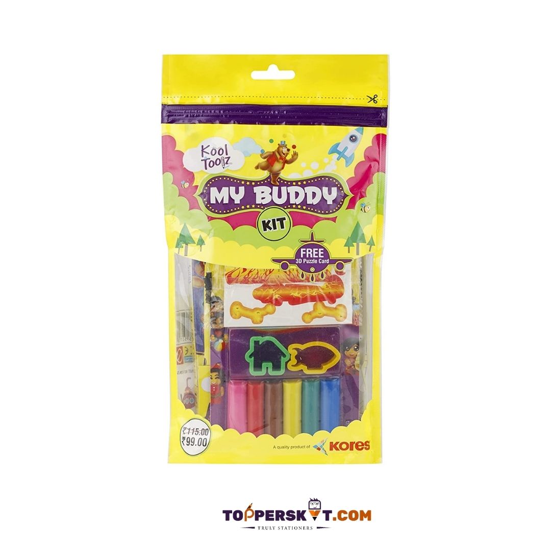 Kores My Buddy Kit: Premium 7-Piece Assorted Art Set for Creative Adventures, Perfect for Gifting and Artistic Exploration ( Pack of 1 ) - Topperskit LLP