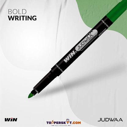 WIN Judwaa Dual Tip CD/DVD/OHP Marker Pens – Green Ink : Versatile Writing Tools For Office ( Pack for 1 ) - Topperskit LLP