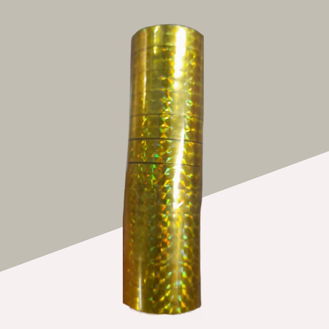 Sparkle Tape - Golden :  Vibrant Glitter Adhesive for Creative Brilliance  ( Pack of 1 ) - Topperskit LLP